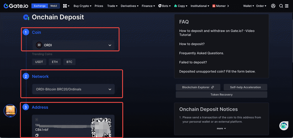 Gate Io User Notice BRC 20 Token Deposit And Withdrawal Guide