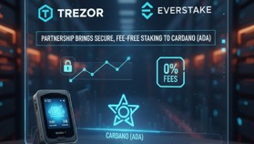 Alianza Trezor–Everstake Lleva Staking Seguro y Sin Comisiones a Cardano (ADA)