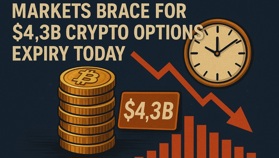 Deribit flags $4.3B BTC, ETH options expiry today