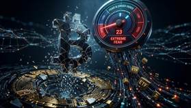 El Índice de Miedo y Codicia Cripto se desploma a 22 mientras las tensiones globales sacuden los mercados