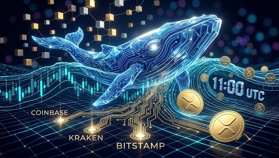 Ballena misteriosa adquiere 35 millones de dólares en XRP en menos de una hora a través de Coinbase, Kraken y Bitstamp