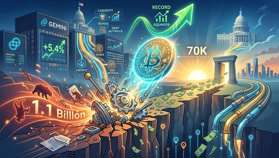 Bitcoin se recupera cerca de los $70.000 mientras las liquidaciones récord de posiciones cortas desencadenan un repunte masivo