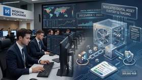 La Bolsa de Moscú fija el 1 de diciembre para el lanzamiento del trading regulado de criptomonedas en Rusia
