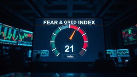 Crypto Fear & Greed Index Drops to 21 as Market Sentiment Turns Fearful