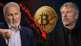 Bitcoin Price Crash 70% to $20,000? Peter Schiff Criticizes Michael Saylor