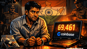 Un ex-employé de Coinbase arrêté en Inde pour vol massif de données clients