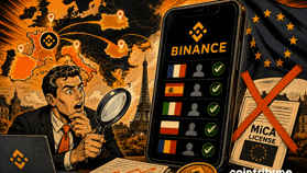 Des comptes Binance ouverts en France et dans quatre autres pays malgré l’absence de licence MiCA