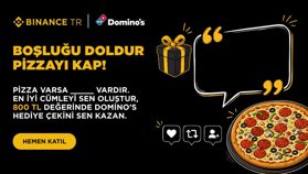 Binance TR’den Pizza Temalı Sosyal Medya Etkinliği: 800 TL Değerinde Domino’s Hediye Çeki Fırsatı