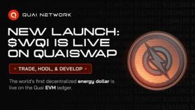 콰이 네트워크(QUAI), ‘에너지 기반 달러’ WQI 유동성 풀 출시