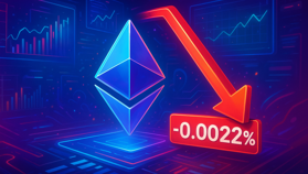 ETH giảm mạnh tỷ lệ funding 8 giờ xuống -0,0022% toàn thị trường