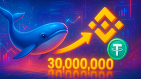 Cá voi chuyển 30 triệu USDT lên Binance, tín hiệu gì?