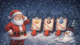 Reli Santa Absen, Bitcoin Hadapi Awal Tahun yang Tidak Pasti