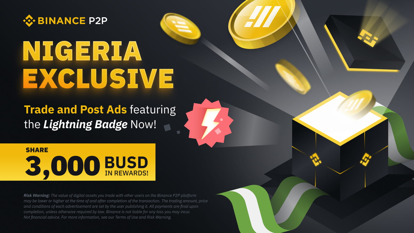 Binance P2P Nigeria Exclusive: Trade Now to Share 3,000 BUSD in Gift Card  Rewards! - Binance | CoinCarp