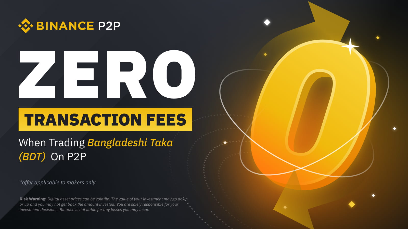 Binance P2P Offers Zero Maker Fees in Bangladeshi Taka (BDT) Market -  Binance | CoinCarp