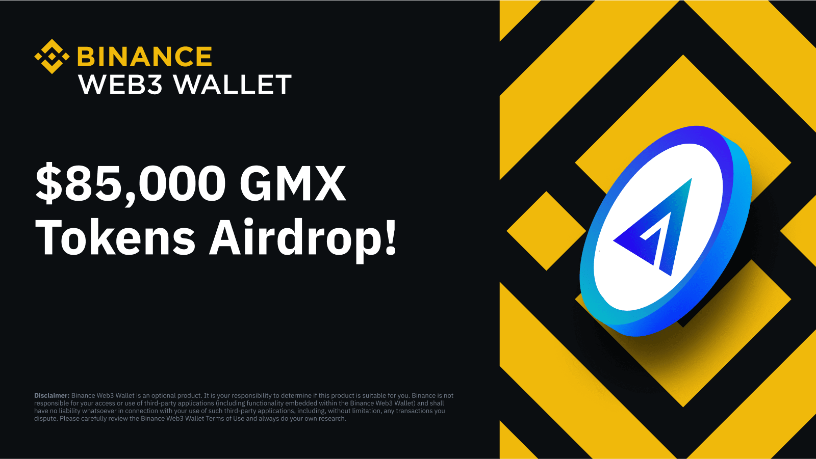 Binance Web3 Wallet Airdrop: $85,000 in GMX Up for Grabs! - Binance |  CoinCarp