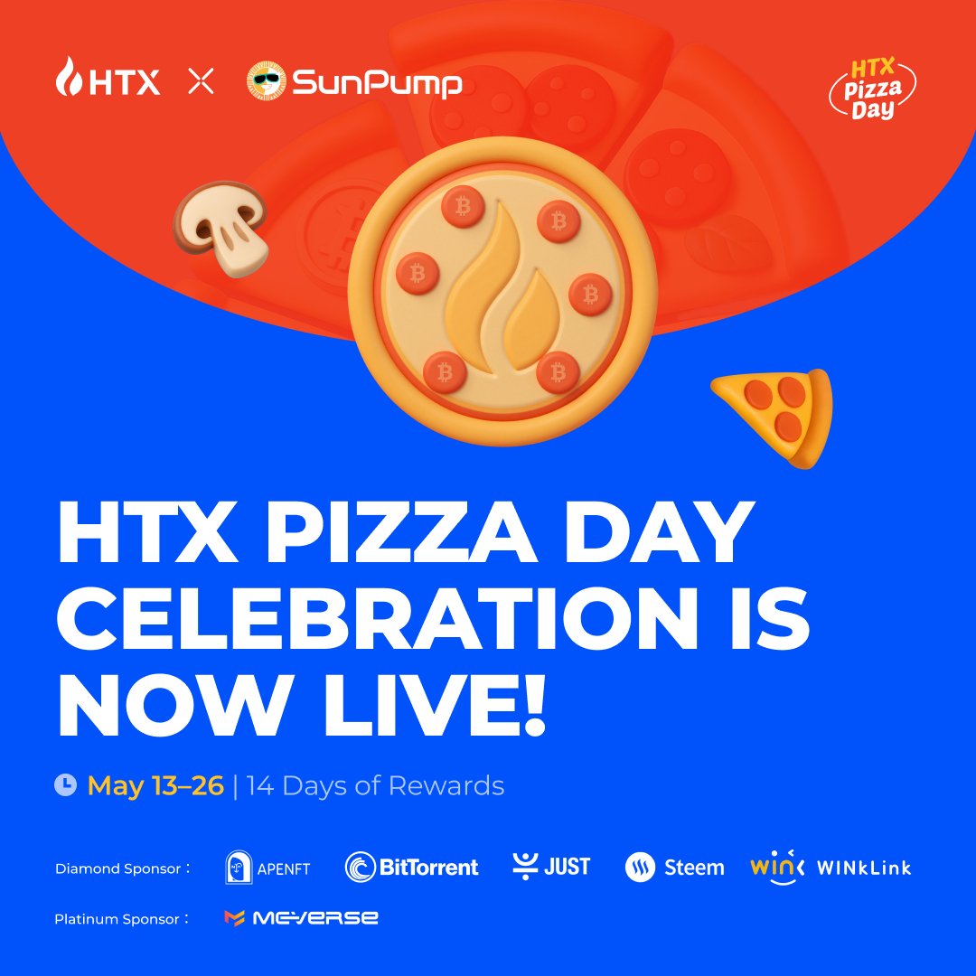 HTX Pizza Day Celebration: $200,000 Up for Grabs - HTX | CoinCarp